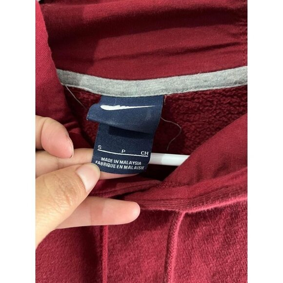 Nike Burgundy Mens Hoodie With Pockets Size Small - Picture 6 of 9